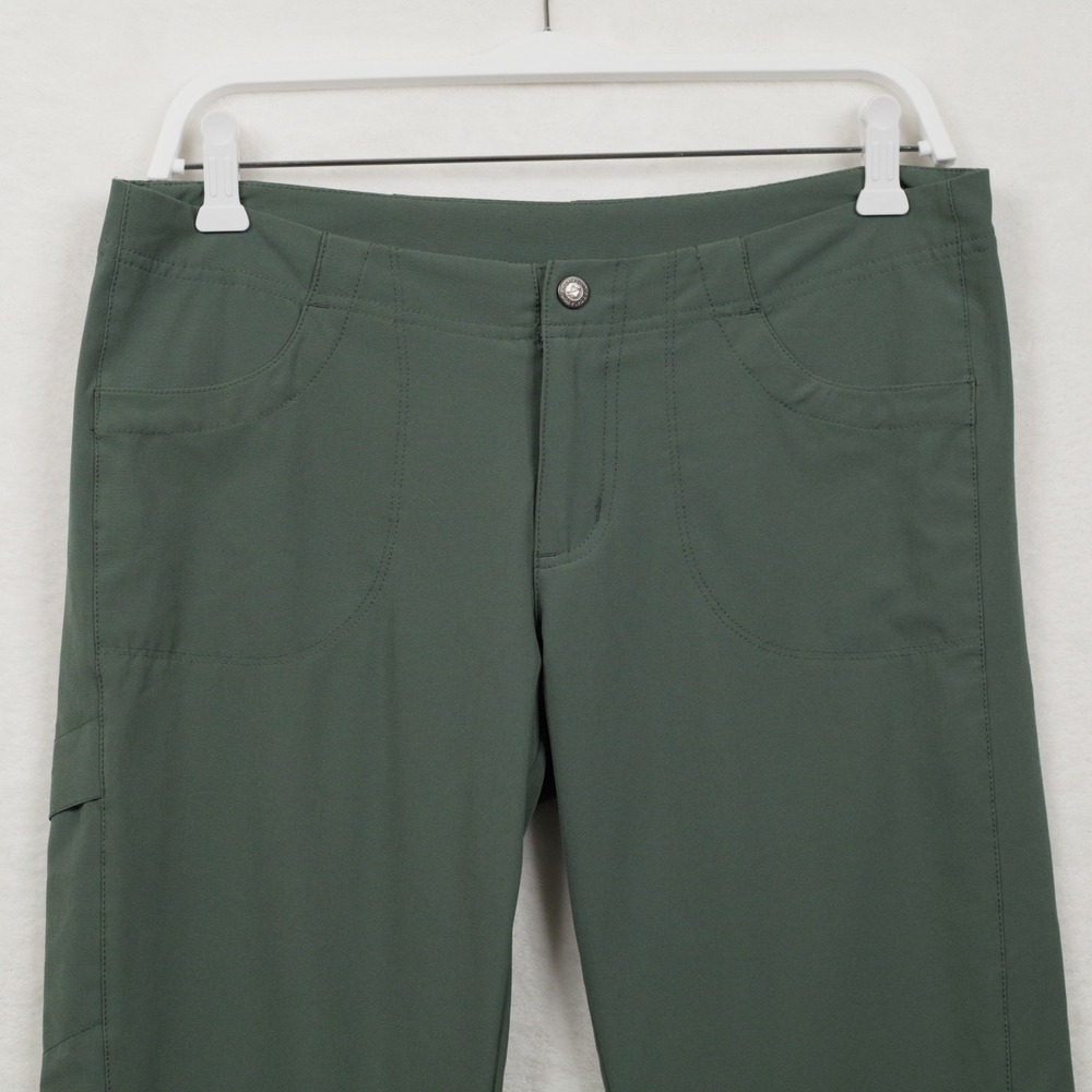 PATAGONIA All Out Capris Stretch Hiking Cargo Crop Pants Gorpcore Green Sz 6 - Picture 2 of 7